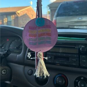 Purple Smiley Car Hanging Decor